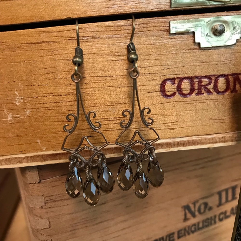 New Vintage style Swarovski Crystal Chandelier Earrings